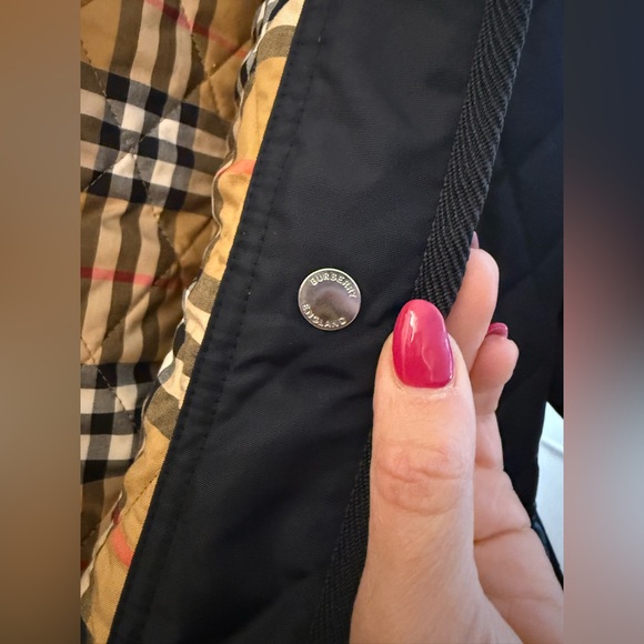 Burberry Winter Coat Black with pattern inside and belt size XL new with tags - Picture 13 of 15